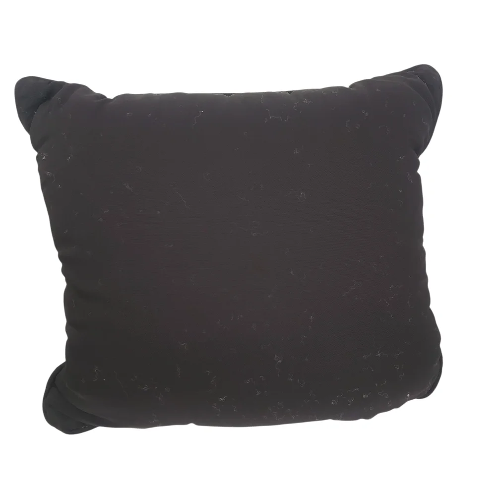 Classic Holiday Pillow. Black With Gold Horn And Red Green Accents. 16